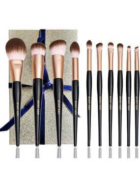 Elegant Natural Goat Hair Makeup Brush Set with Gift Box | Professional Cosmetic